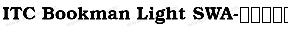 ITC Bookman Light SWA字体转换